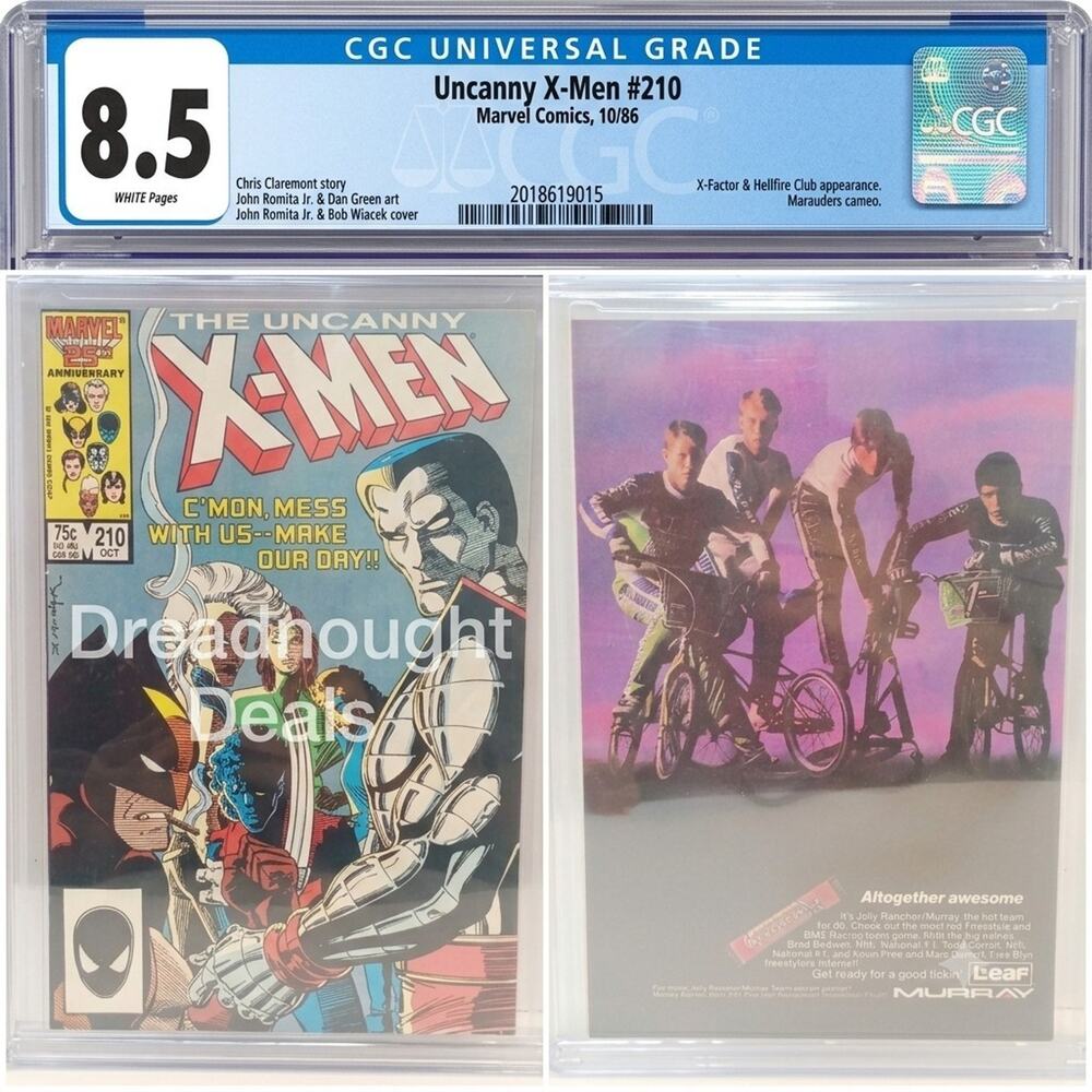 Uncanny X-Men #210 Marvel 1986 CGC 8.5 White Pages Claremont Romita Jr Comic
